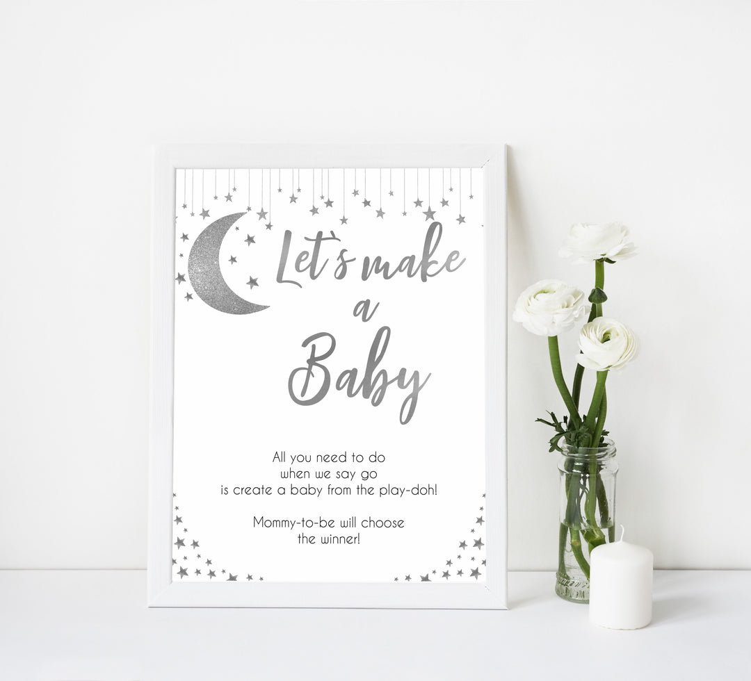 Lets make a baby game, Little star baby shower games, printable baby shower games, twinkle star baby shower, fun baby games, top baby shower ideas