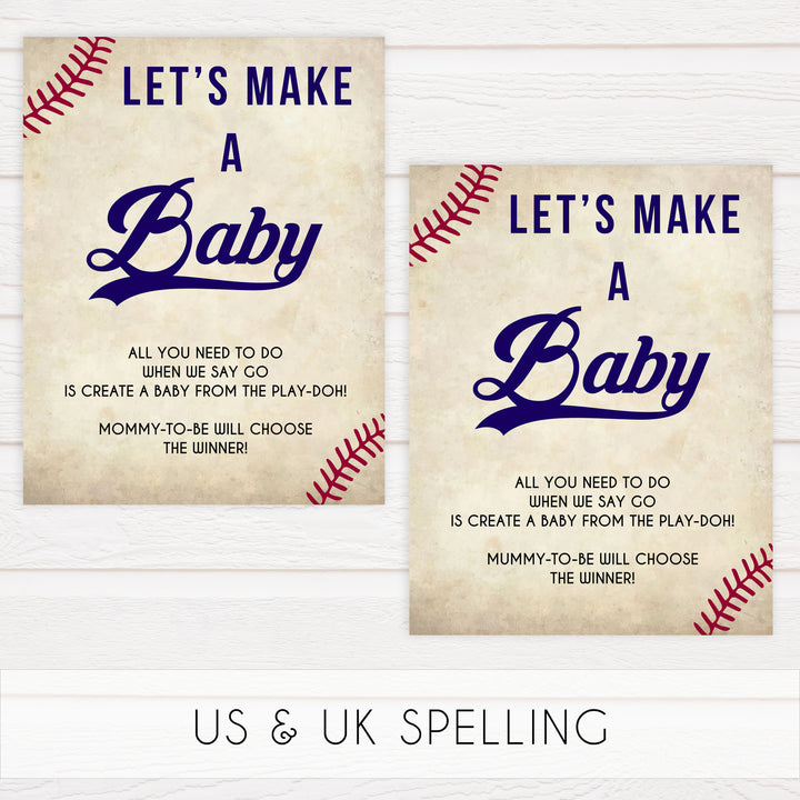 baseball baby shower, lets make a baby baby game, printable baby games, fun baby games, little slugger baby shower, top baby games, fun baby games