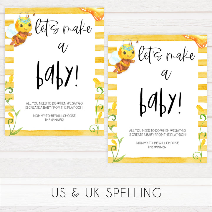 lets make a baby game, baby making game, Printable baby shower games, mommy bee fun baby games, baby shower games, fun baby shower ideas, top baby shower ideas, mommy to bee baby shower, friends baby shower ideas