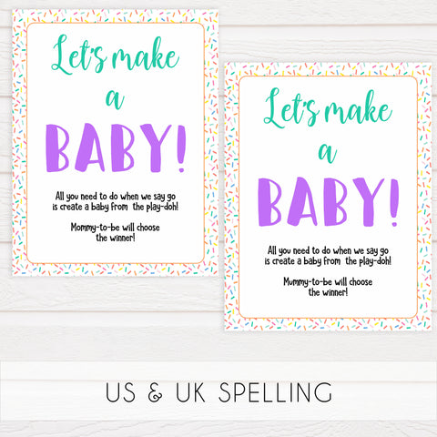 lets make a baby game, Printable baby shower games, baby sprinkle fun baby games, baby shower games, fun baby shower ideas, top baby shower ideas, sprinkle shower baby shower, friends baby shower ideas