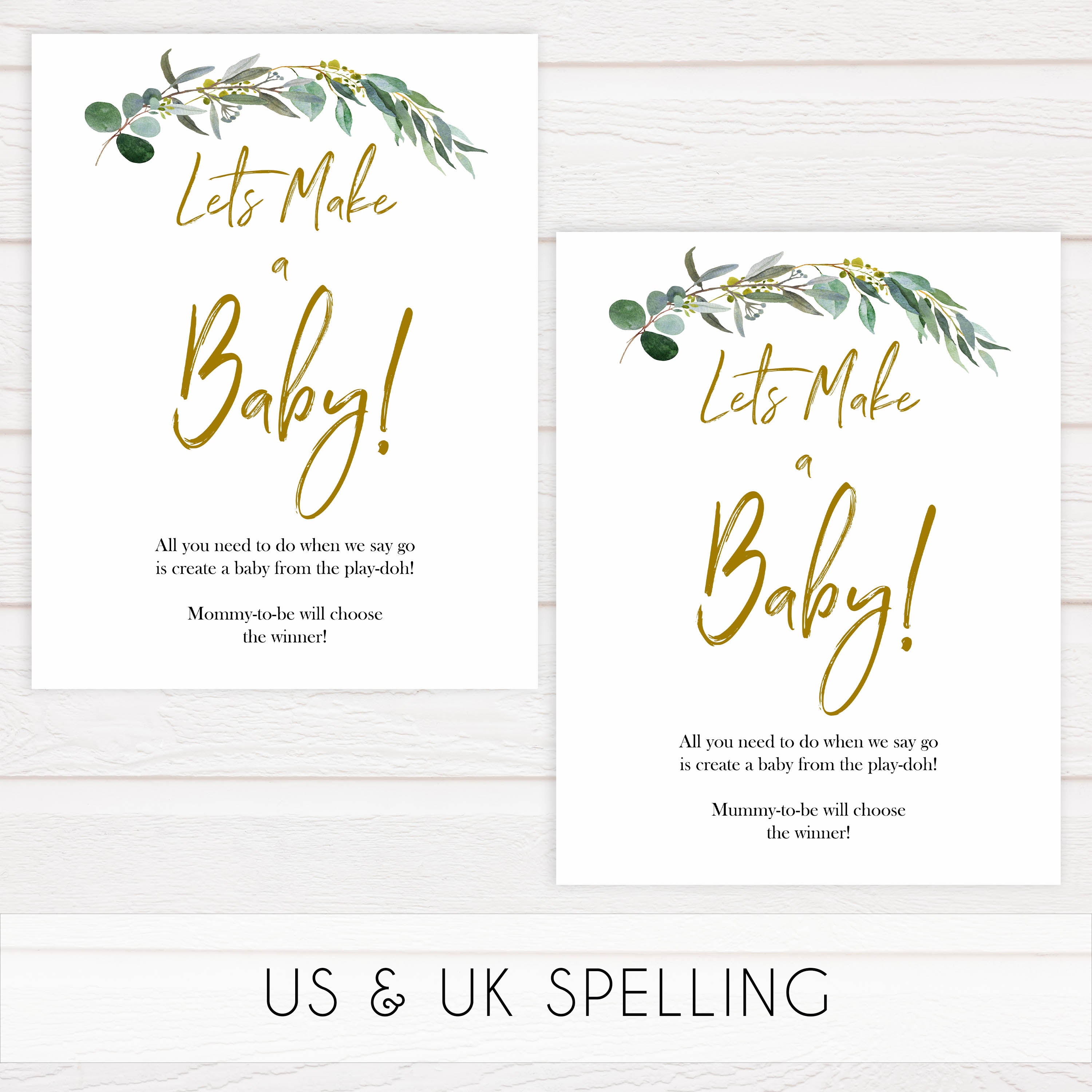 Eucalyptus baby games, lets make a baby, printable baby shower games, fun baby games, top baby games, best baby games, baby shower games