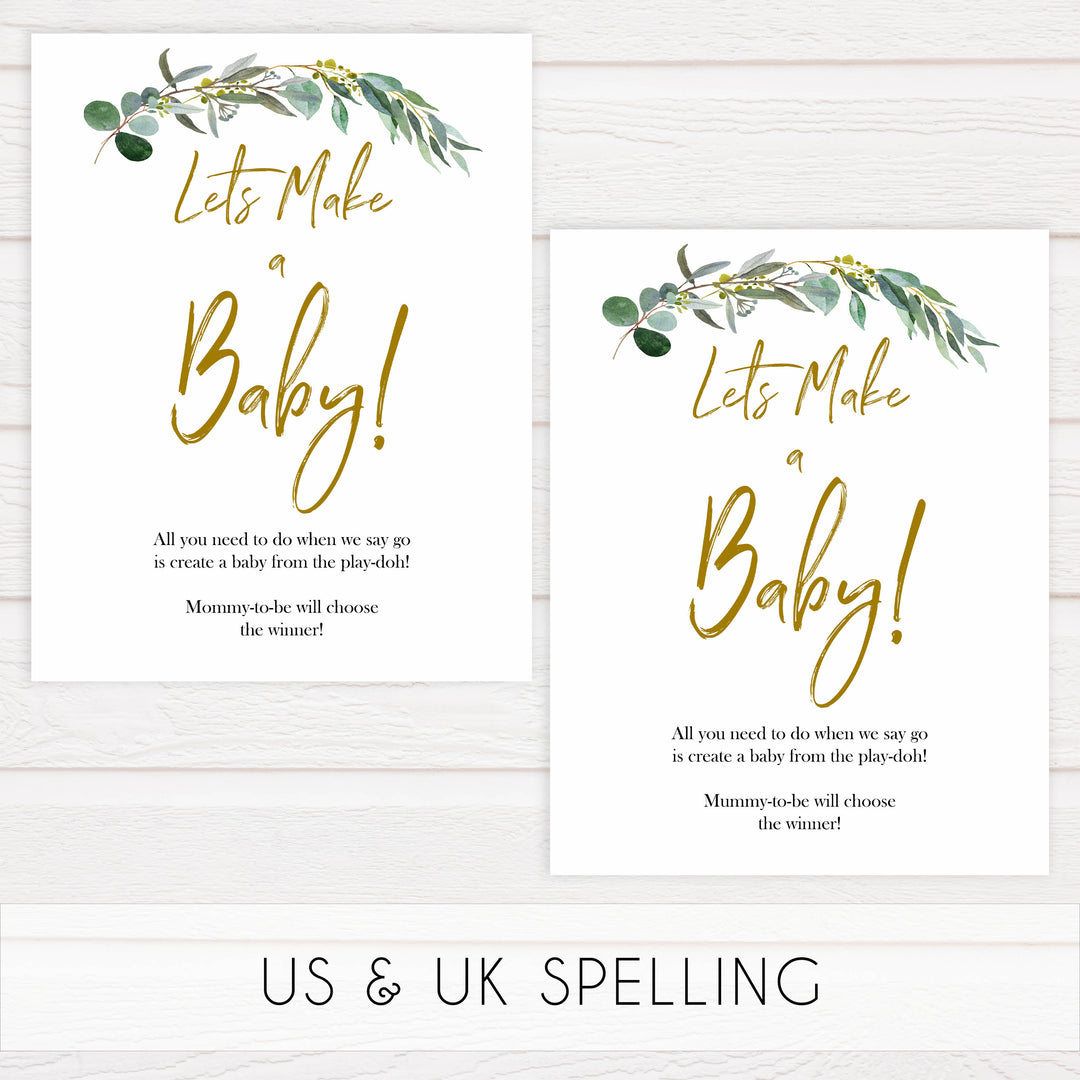 Eucalyptus baby games, lets make a baby, printable baby shower games, fun baby games, top baby games, best baby games, baby shower games