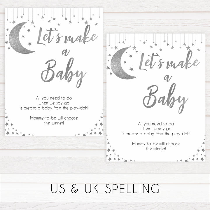 Lets make a baby game, Little star baby shower games, printable baby shower games, twinkle star baby shower, fun baby games, top baby shower ideas