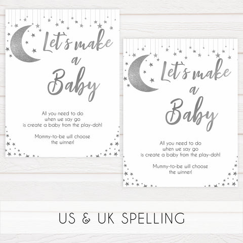 Lets make a baby game, Little star baby shower games, printable baby shower games, twinkle star baby shower, fun baby games, top baby shower ideas