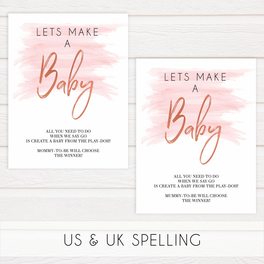 Pink swash baby games, lets make a baby, printable baby games, fun baby games, pink baby shower, top baby games, fun baby games, its a girl baby game