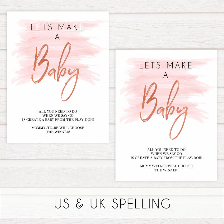 Pink swash baby games, lets make a baby, printable baby games, fun baby games, pink baby shower, top baby games, fun baby games, its a girl baby game