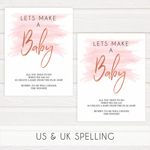 Pink swash baby games, lets make a baby, printable baby games, fun baby games, pink baby shower, top baby games, fun baby games, its a girl baby game