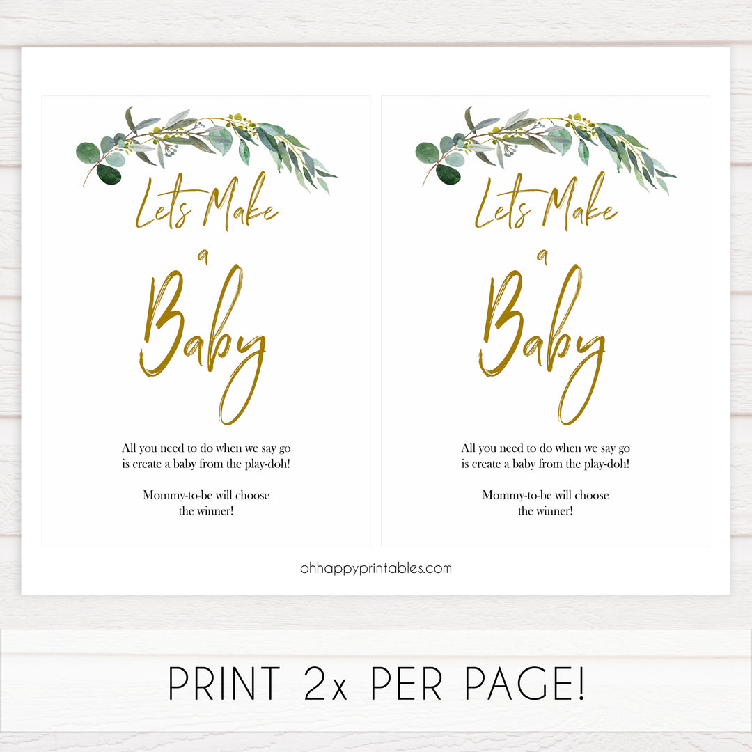 Eucalyptus baby games, lets make a baby, printable baby shower games, fun baby games, top baby games, best baby games, baby shower games