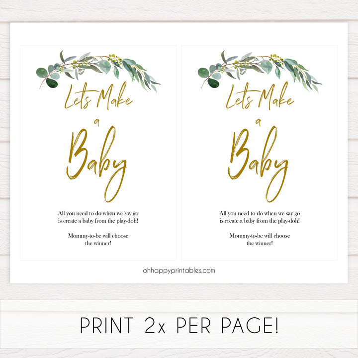 Eucalyptus baby games, lets make a baby, printable baby shower games, fun baby games, top baby games, best baby games, baby shower games