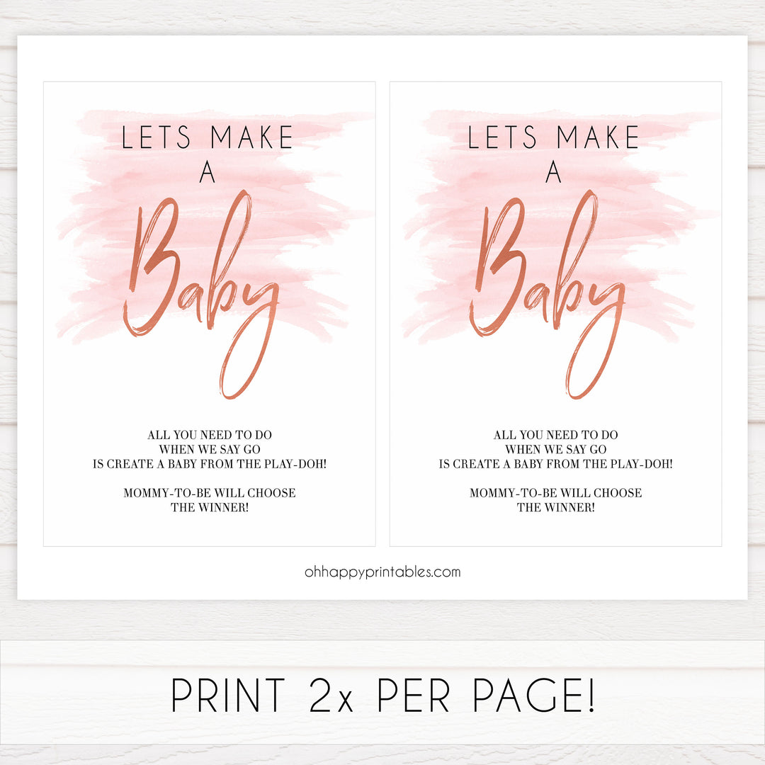 Pink swash baby games, lets make a baby, printable baby games, fun baby games, pink baby shower, top baby games, fun baby games, its a girl baby game