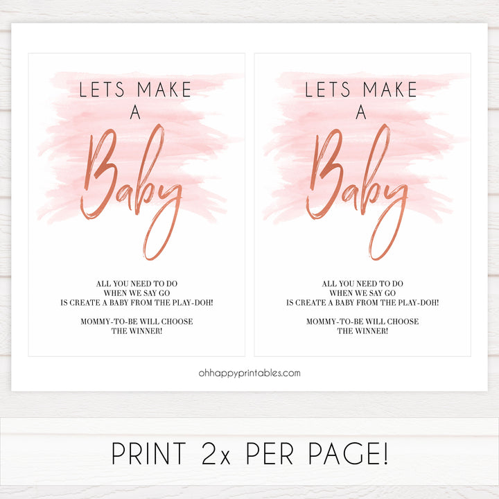 Pink swash baby games, lets make a baby, printable baby games, fun baby games, pink baby shower, top baby games, fun baby games, its a girl baby game