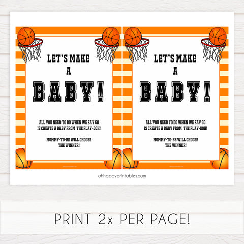lets make a baby game, play-doh baby game, Printable baby shower games, basketball fun baby games, baby shower games, fun baby shower ideas, top baby shower ideas, basketball baby shower, basketball baby shower ideas