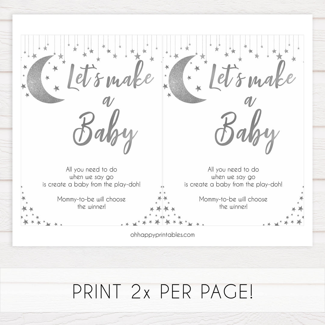 Lets make a baby game, Little star baby shower games, printable baby shower games, twinkle star baby shower, fun baby games, top baby shower ideas