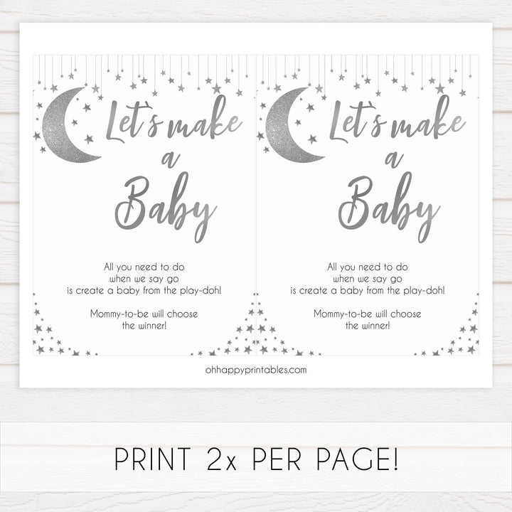 Lets make a baby game, Little star baby shower games, printable baby shower games, twinkle star baby shower, fun baby games, top baby shower ideas
