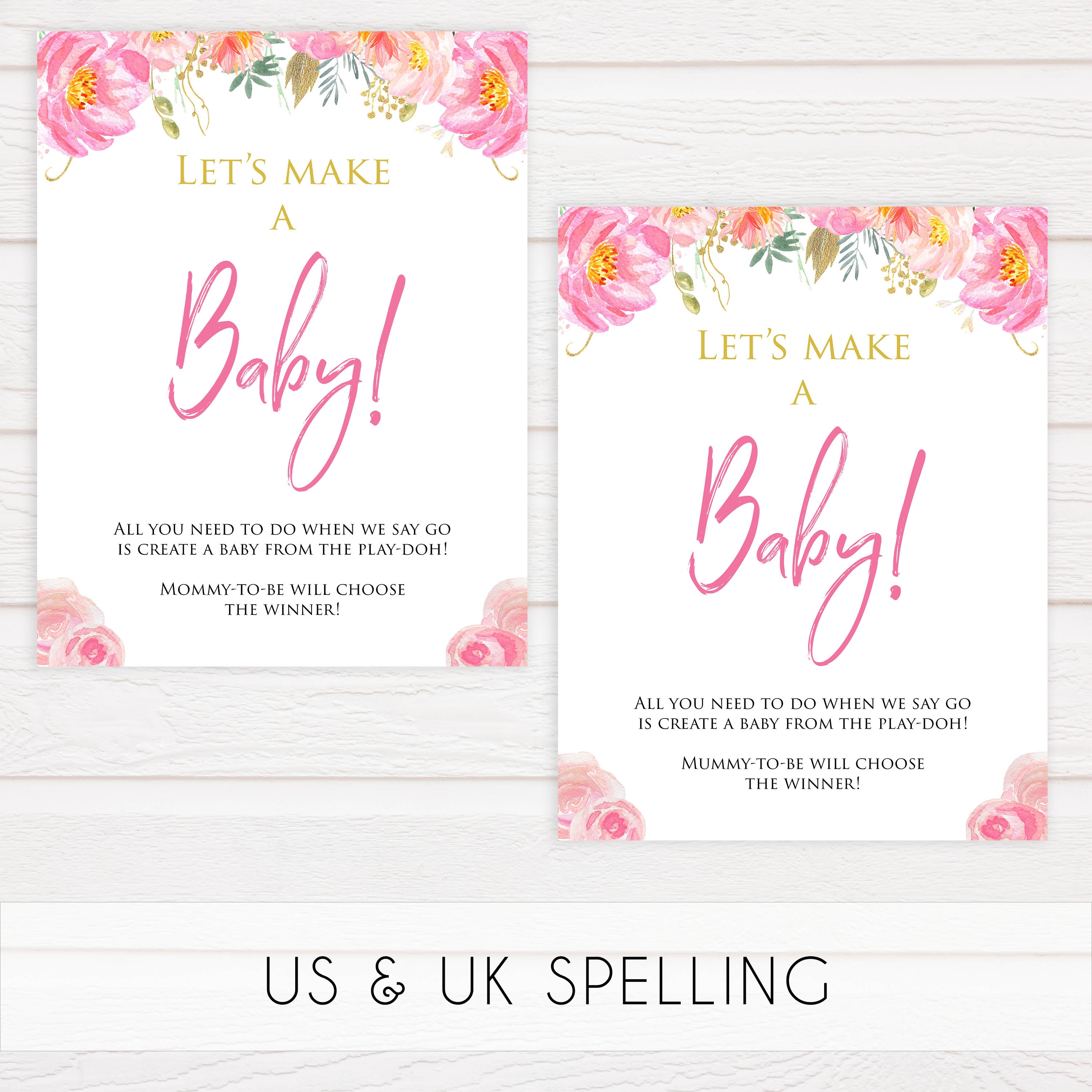 lets make a baby game, baby play-doh game, Printable baby shower games, blush floral fun baby games, baby shower games, fun baby shower ideas, top baby shower ideas, blush baby shower, blue baby shower ideas