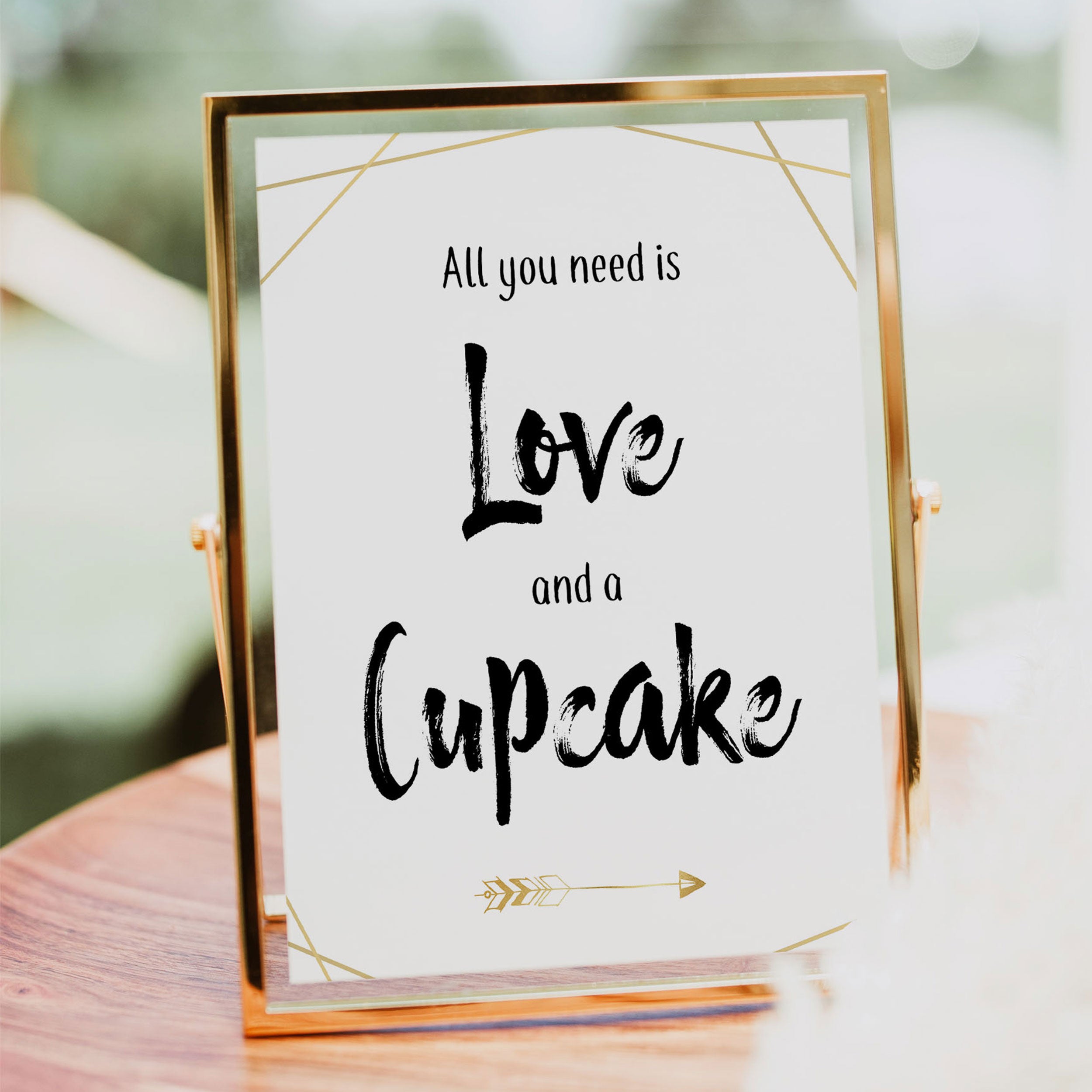 Love & A Cupcake Sign - Bride Tribe