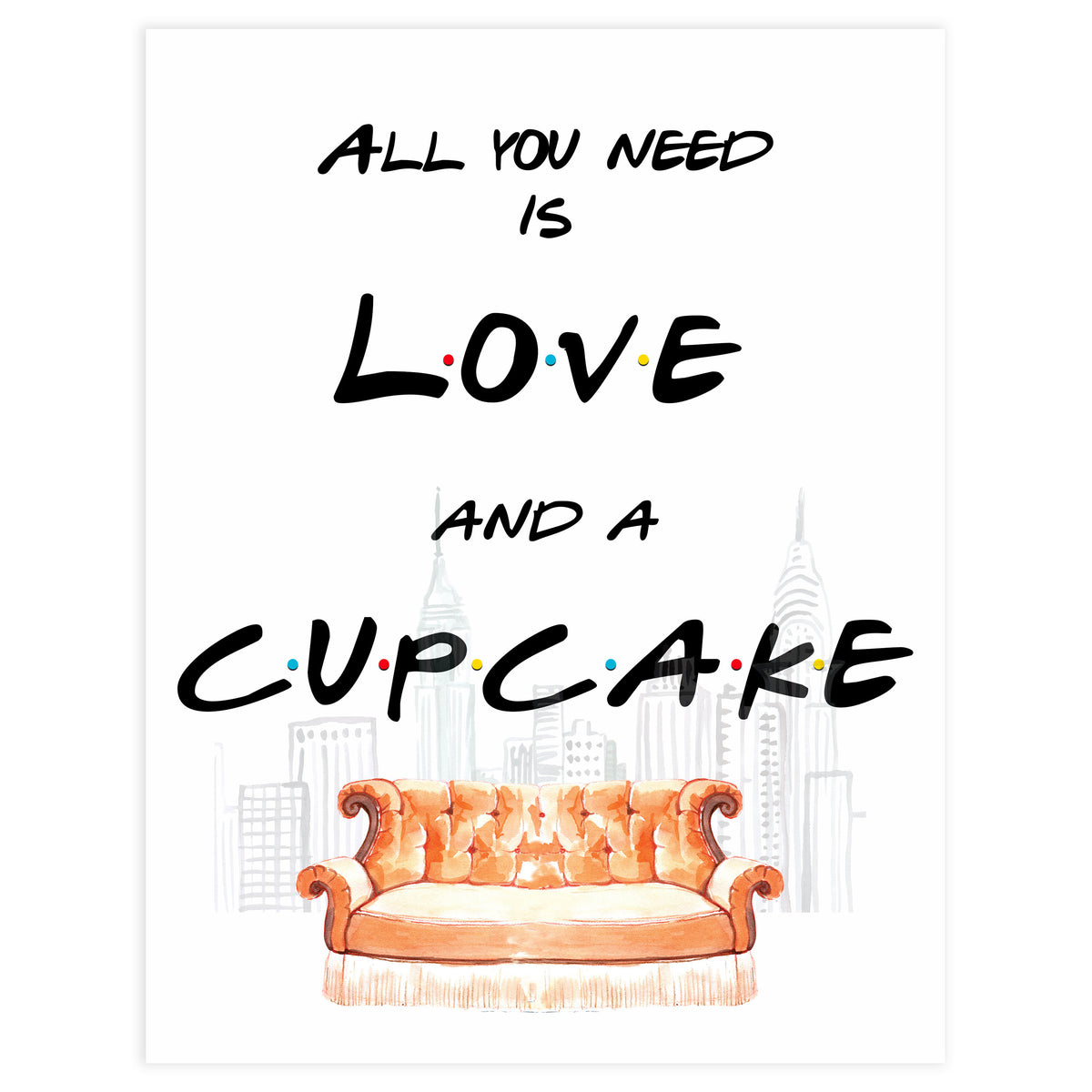 love and cupcake sign, Printable bridal shower signs, friends bridal shower decor, friends bridal shower decor ideas, fun bridal shower decor, bridal shower game ideas, friends bridal shower ideas