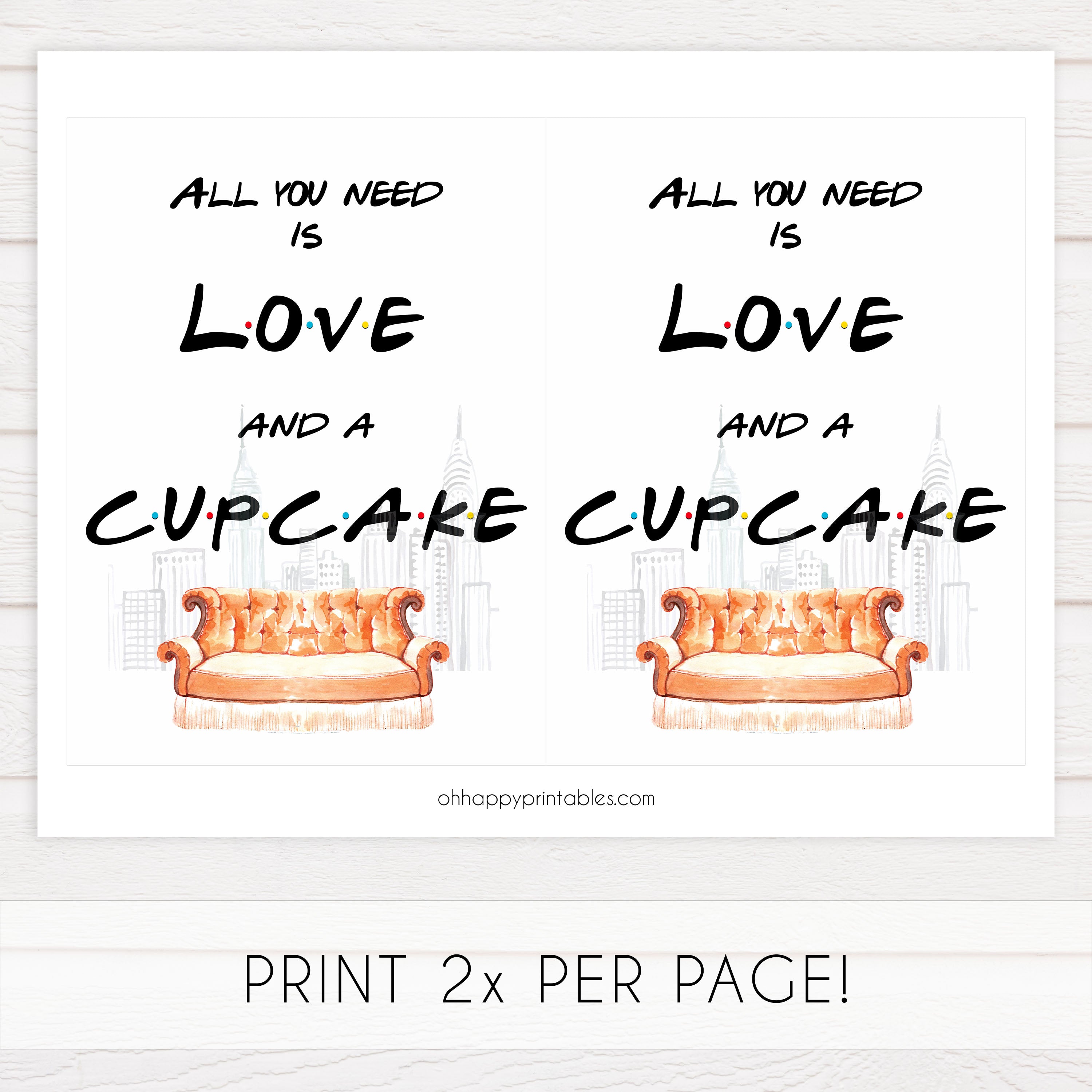 love and cupcake sign, Printable bridal shower signs, friends bridal shower decor, friends bridal shower decor ideas, fun bridal shower decor, bridal shower game ideas, friends bridal shower ideas