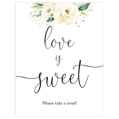 love is sweet printable sign, Printable bridal shower signs, floral bridal shower decor, floral bridal shower decor ideas, fun bridal shower decor, bridal shower game ideas, floral bridal shower ideas