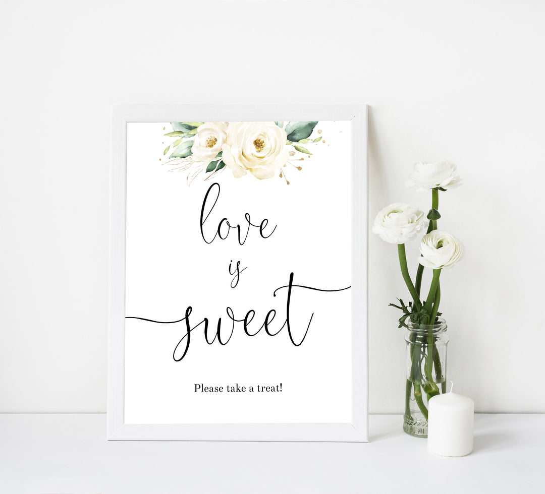 love is sweet printable sign, Printable bridal shower signs, floral bridal shower decor, floral bridal shower decor ideas, fun bridal shower decor, bridal shower game ideas, floral bridal shower ideas