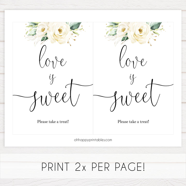 love is sweet printable sign, Printable bridal shower signs, floral bridal shower decor, floral bridal shower decor ideas, fun bridal shower decor, bridal shower game ideas, floral bridal shower ideas