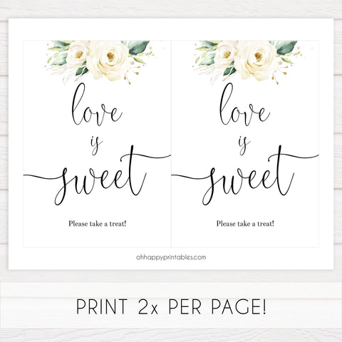 love is sweet printable sign, Printable bridal shower signs, floral bridal shower decor, floral bridal shower decor ideas, fun bridal shower decor, bridal shower game ideas, floral bridal shower ideas