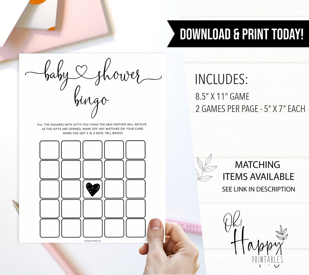 Minimalist baby shower games, baby shower bingo baby games, 10 baby game bundles, fun baby games, printable baby games, top baby games, popular baby games, labor or porn games, neutral baby games, gender reveal games