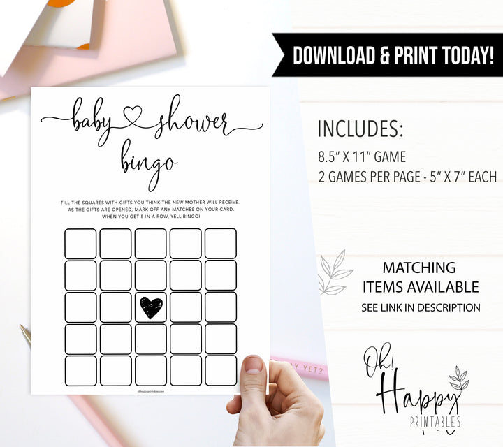 Minimalist baby shower games, baby shower bingo baby games, 10 baby game bundles, fun baby games, printable baby games, top baby games, popular baby games, labor or porn games, neutral baby games, gender reveal games