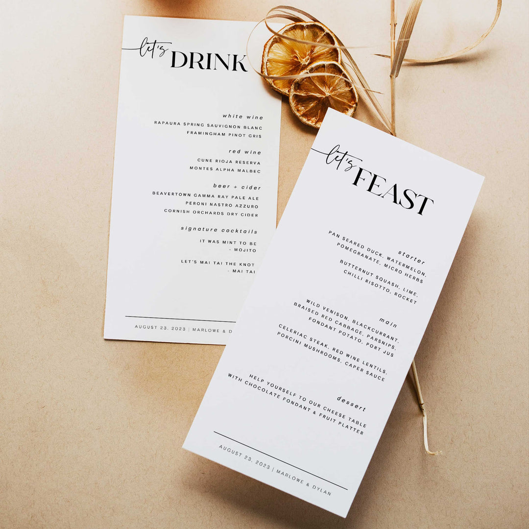 editable wedding food menu, printable wedding menu, DIY wedding menu, modern wedding menu,