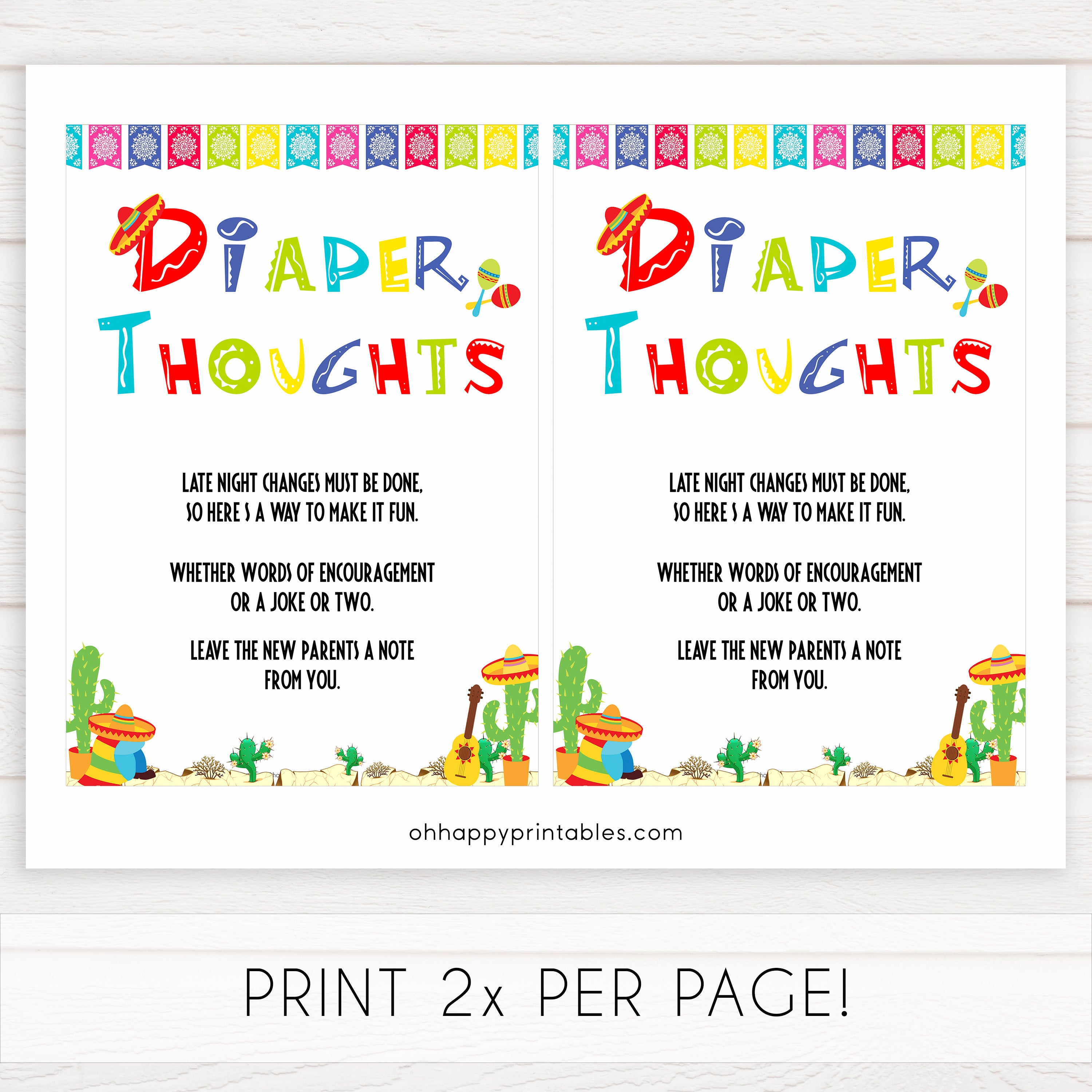 diaper thoughts game, Printable baby shower games, Mexican fiesta fun baby games, baby shower games, fun baby shower ideas, top baby shower ideas, fiesta shower baby shower, fiesta baby shower ideas
