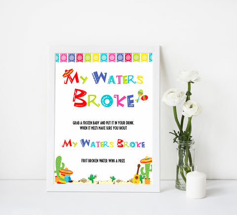 my waters broke game, baby ice cube game, Printable baby shower games, Mexican fiesta fun baby games, baby shower games, fun baby shower ideas, top baby shower ideas, fiesta shower baby shower, fiesta baby shower ideas