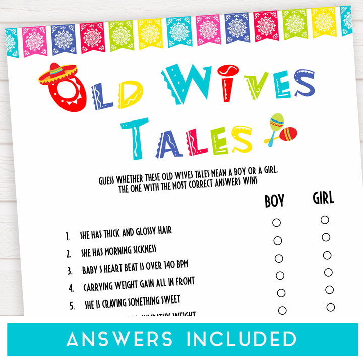 old wives tales games, baby wives tale game, Printable baby shower games, Mexican fiesta fun baby games, baby shower games, fun baby shower ideas, top baby shower ideas, fiesta shower baby shower, fiesta baby shower ideas