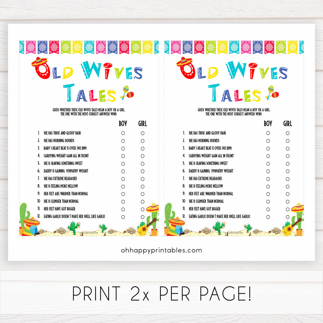 old wives tales games, baby wives tale game, Printable baby shower games, Mexican fiesta fun baby games, baby shower games, fun baby shower ideas, top baby shower ideas, fiesta shower baby shower, fiesta baby shower ideas