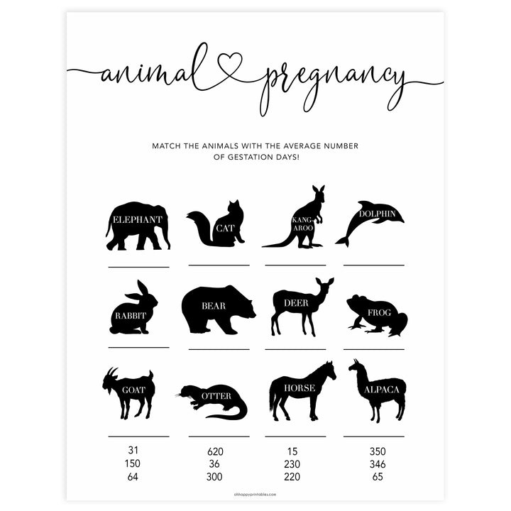 Minimalist baby shower games, animal pregnancy baby game, 10 baby game bundles, fun baby games, printable baby games, top baby games, popular baby games, labor or porn games, neutral baby games, gender reveal games