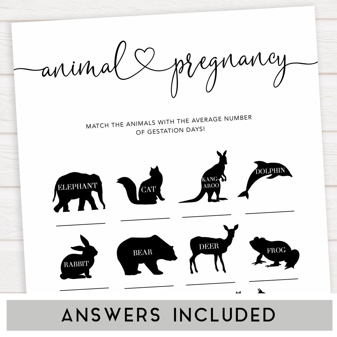 Minimalist baby shower games, animal pregnancy baby game, 10 baby game bundles, fun baby games, printable baby games, top baby games, popular baby games, labor or porn games, neutral baby games, gender reveal games