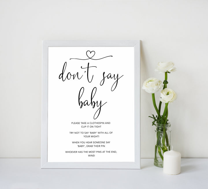 Minimalist baby shower games, dont say baby baby games, 10 baby game bundles, fun baby games, printable baby games, top baby games, popular baby games, labor or porn games, neutral baby games, gender reveal games