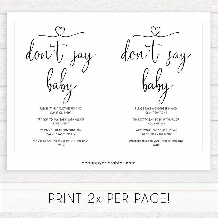 Minimalist baby shower games, dont say baby baby games, 10 baby game bundles, fun baby games, printable baby games, top baby games, popular baby games, labor or porn games, neutral baby games, gender reveal games