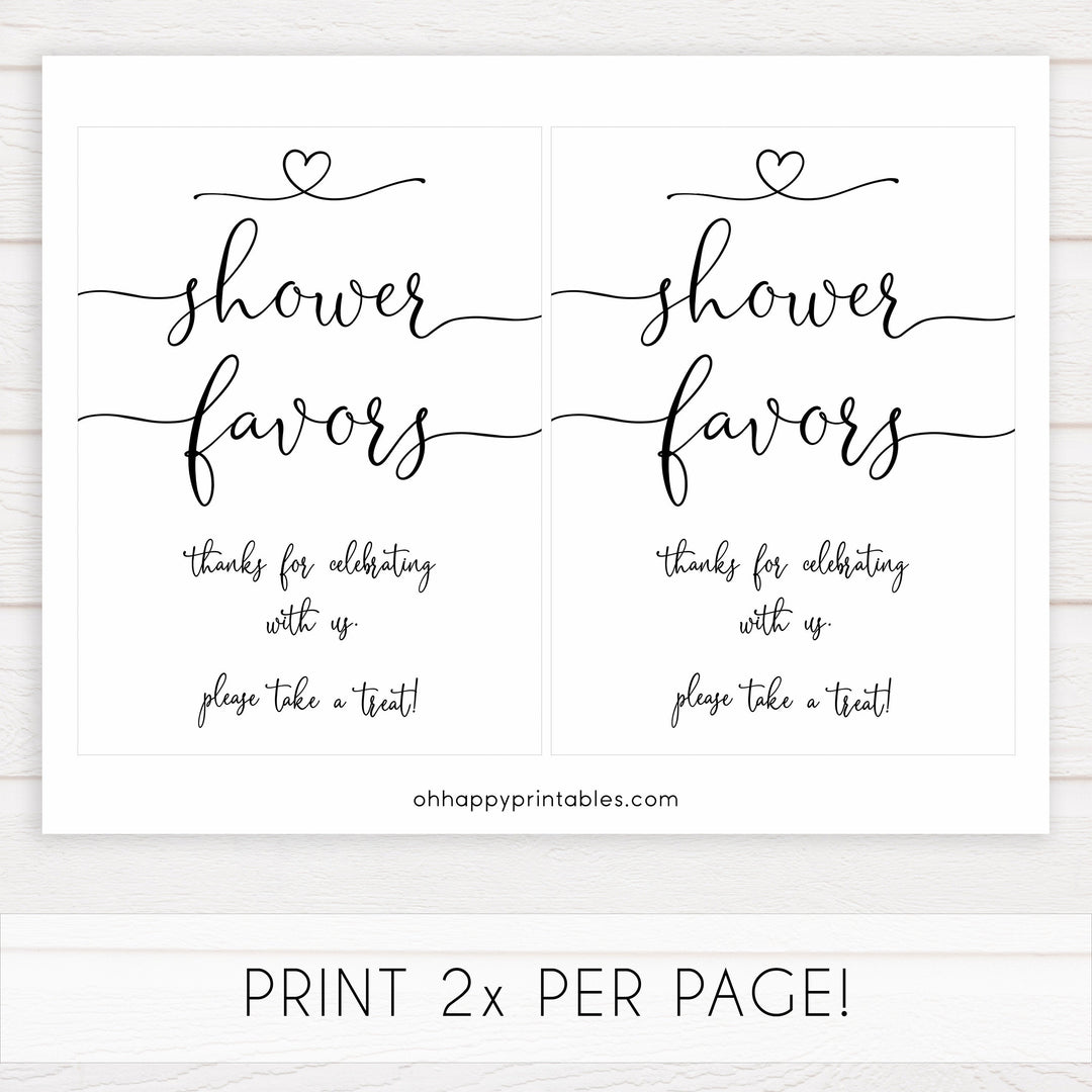 minimalist baby shower signs, shower favors baby sign, drinks baby decor, printable baby signs, minimalist baby decor