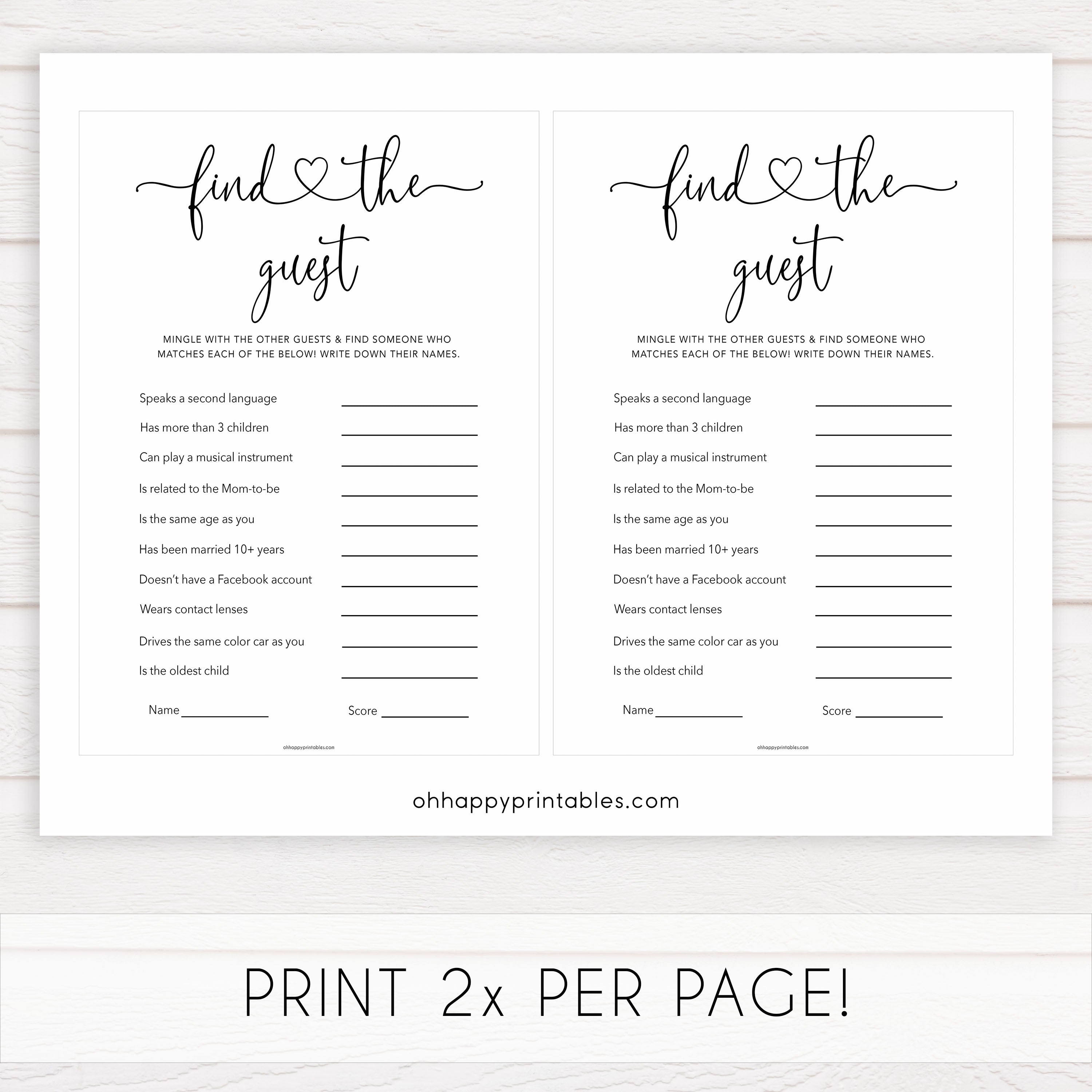 Minimalist baby shower games, find the guest baby games, 10 baby game bundles, fun baby games, printable baby games, top baby games, popular baby games, labor or porn games, neutral baby games, gender reveal games