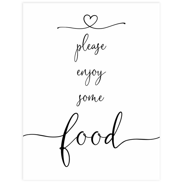 minimalist baby shower signs, foods baby sign, drinks baby decor, printable baby signs, minimalist baby decor