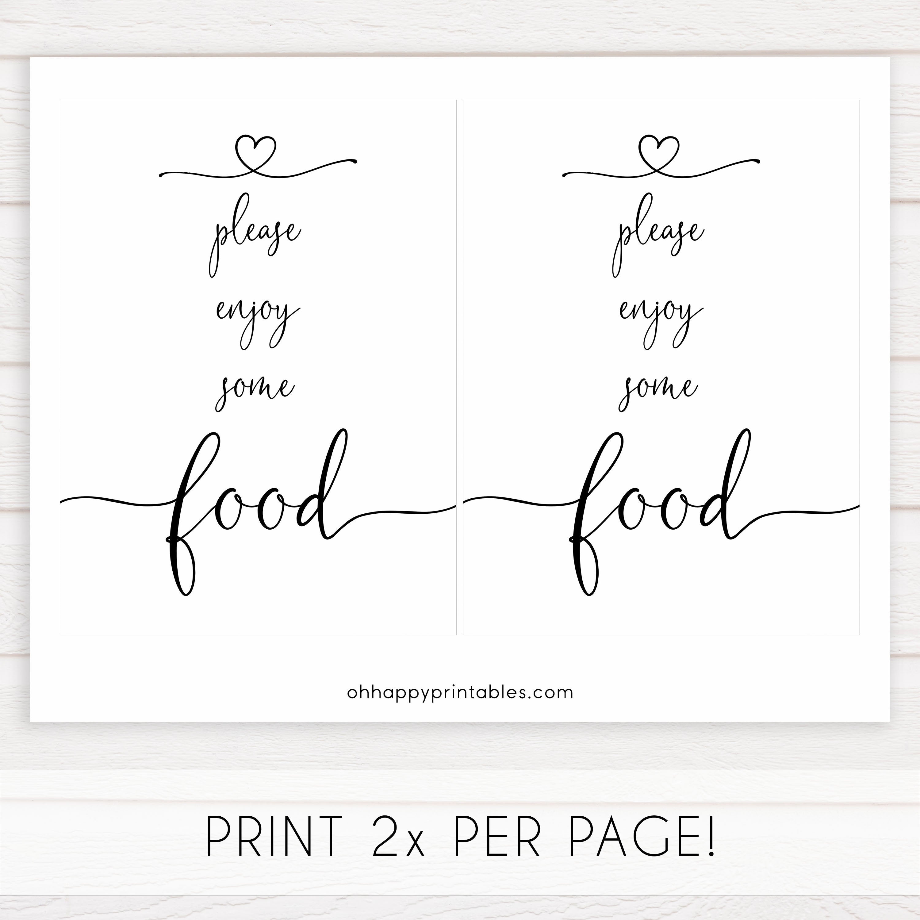 minimalist baby shower signs, foods baby sign, drinks baby decor, printable baby signs, minimalist baby decor