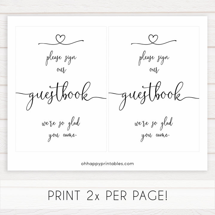 minimalist baby shower signs, guestbook baby sign, drinks baby decor, printable baby signs, minimalist baby decor