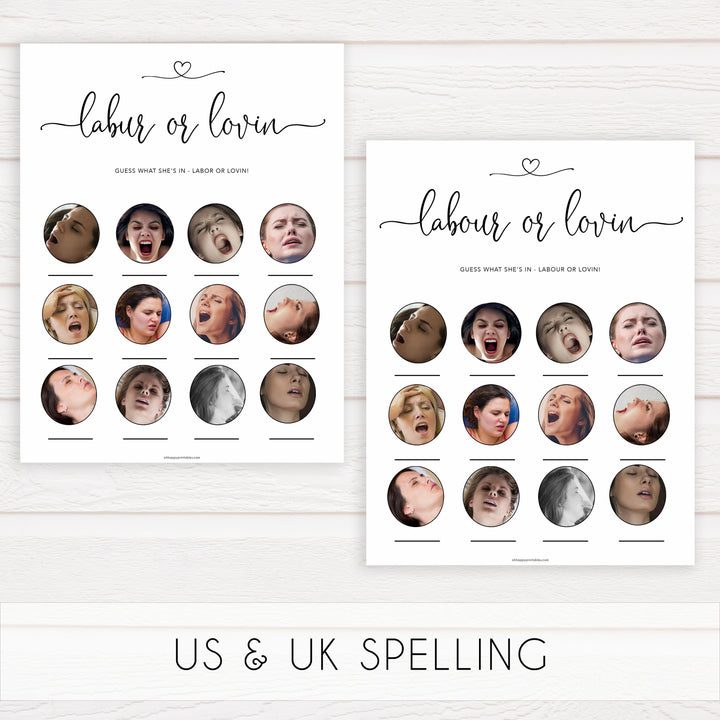 Minimalist baby shower games, labour or lovin  baby games, 10 baby game bundles, fun baby games, printable baby games, top baby games, popular baby games, labor or porn games, neutral baby games, gender reveal games
