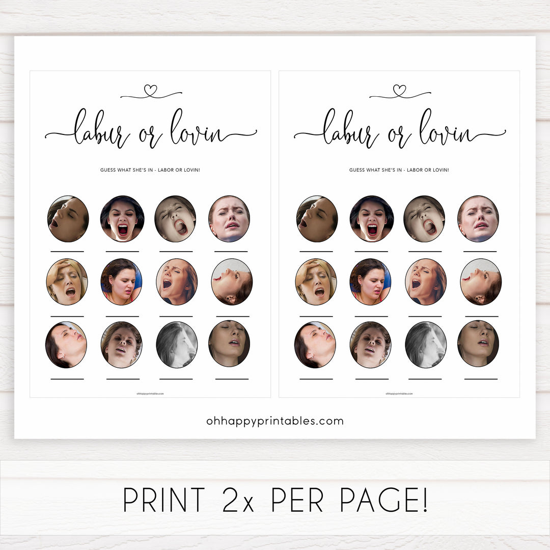 Minimalist baby shower games, labour or lovin  baby games, 10 baby game bundles, fun baby games, printable baby games, top baby games, popular baby games, labor or porn games, neutral baby games, gender reveal games