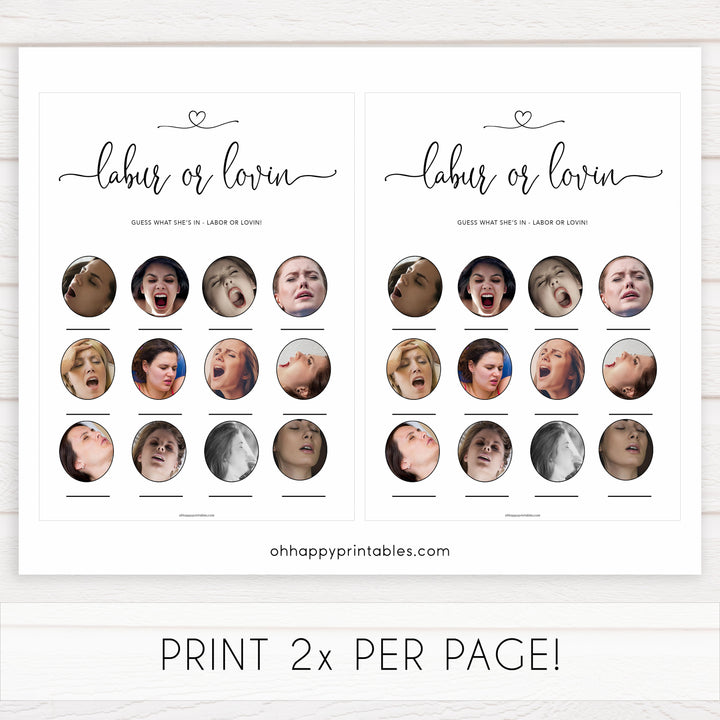 Minimalist baby shower games, labour or lovin  baby games, 10 baby game bundles, fun baby games, printable baby games, top baby games, popular baby games, labor or porn games, neutral baby games, gender reveal games
