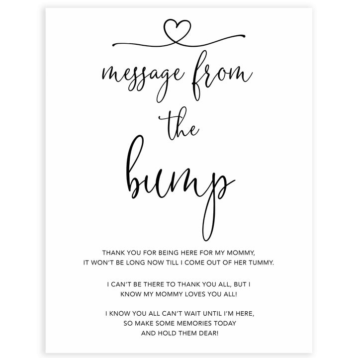 Minimalist baby shower games, message from the bump baby games, 10 baby game bundles, fun baby games, printable baby games, top baby games, popular baby games, labor or porn games, neutral baby games, gender reveal games