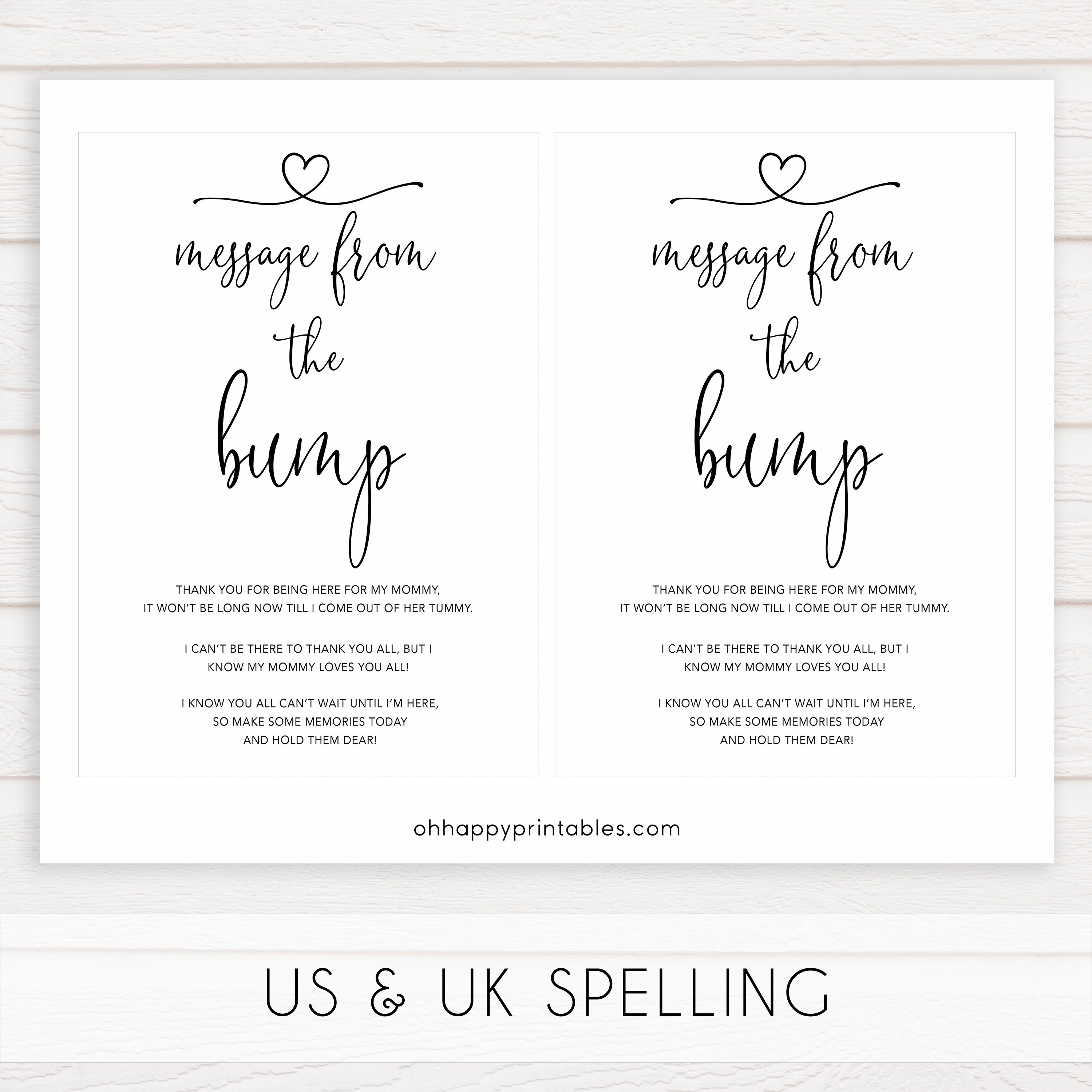 Minimalist baby shower games, message from the bump baby games, 10 baby game bundles, fun baby games, printable baby games, top baby games, popular baby games, labor or porn games, neutral baby games, gender reveal games