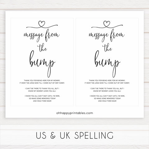 Minimalist baby shower games, message from the bump baby games, 10 baby game bundles, fun baby games, printable baby games, top baby games, popular baby games, labor or porn games, neutral baby games, gender reveal games