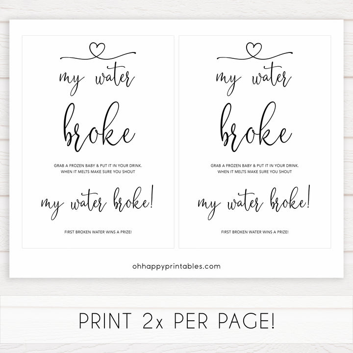 Minimalist baby shower games, my water broke baby games, 10 baby game bundles, fun baby games, printable baby games, top baby games, popular baby games, labor or porn games, neutral baby games, gender reveal games