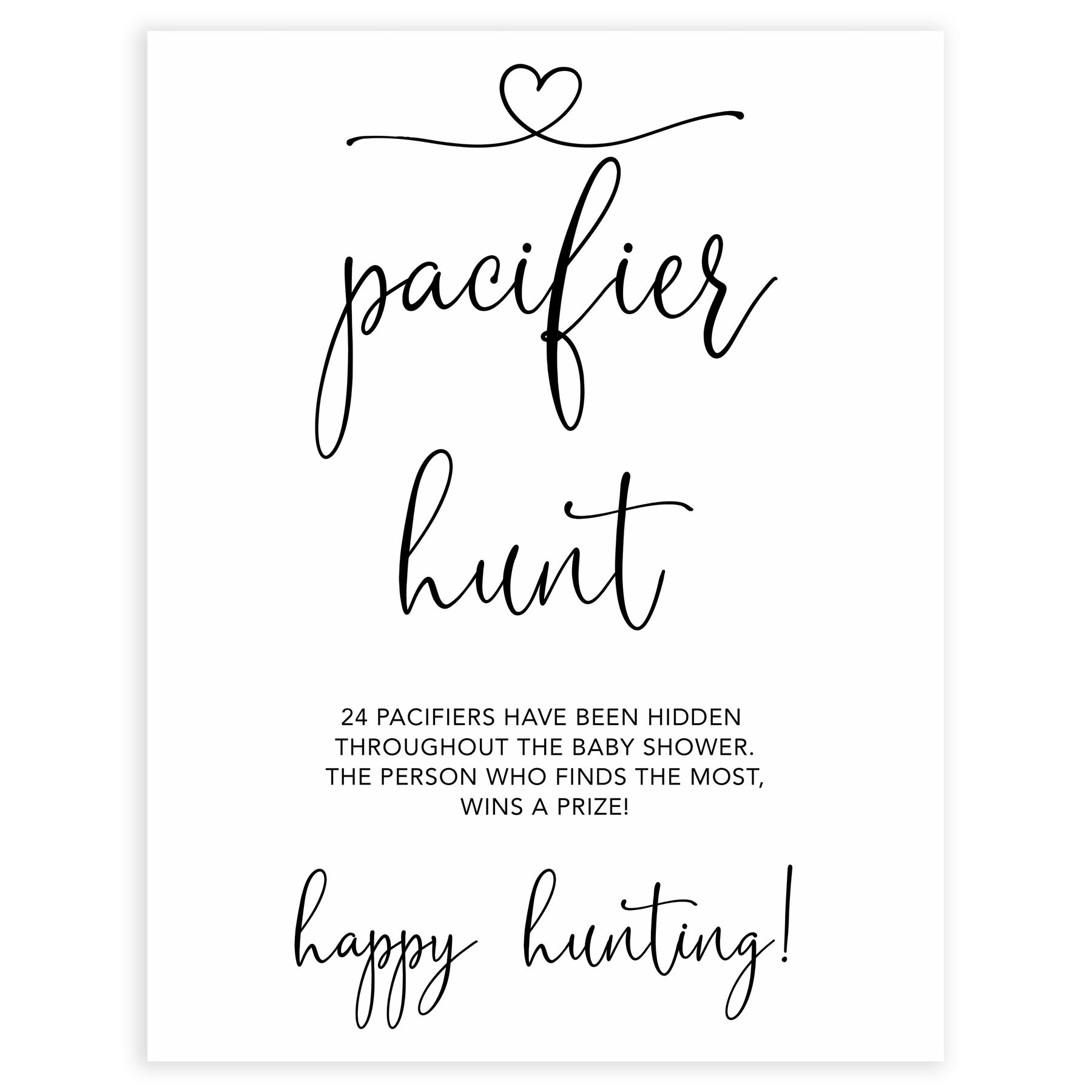 Hunting Pacifier Pacifier Hunt - Minimalist Printable Baby Games – OhHappyPrintables